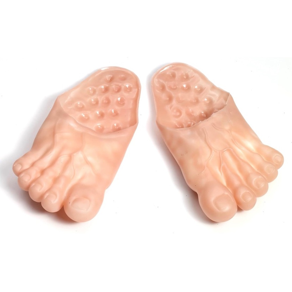 COPY - Vinyl Funny Feet Slipper -Cream